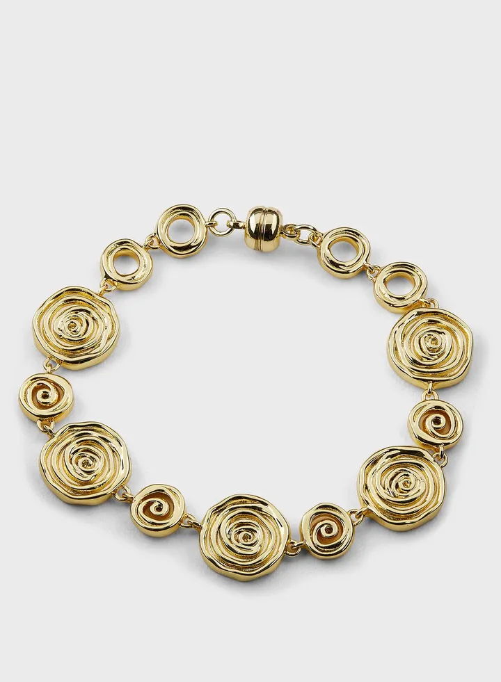 Rosette Coil Link Bracelets