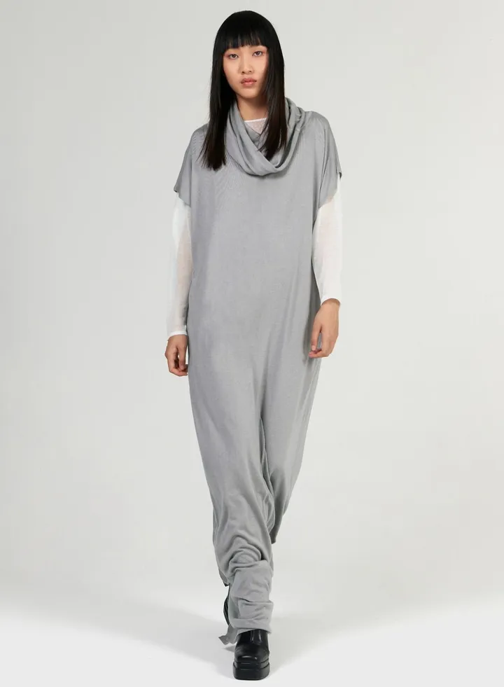 Cowl-Neck Knit Kaftan
