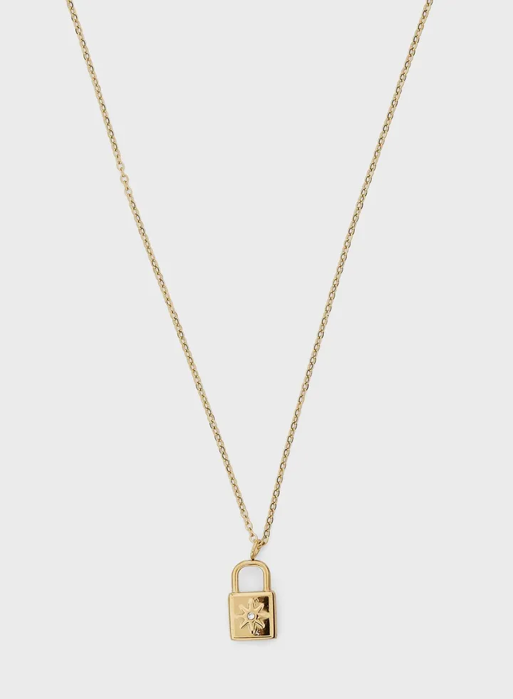 Tala Padlock Star Pendant Necklace