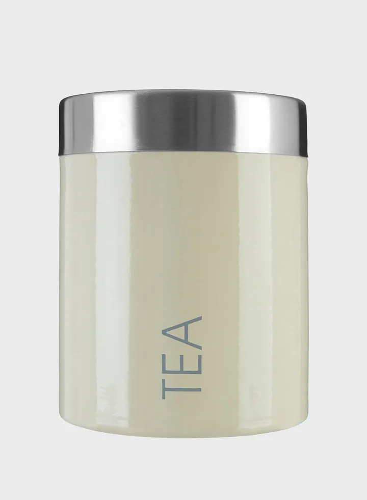 Cream Enamel Liberty Tea Canister