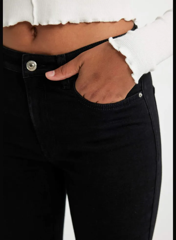 Woman Flare Fit Denim Trousers