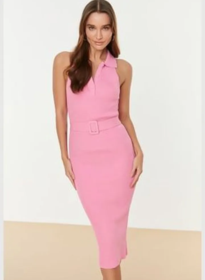 Pink Knitwear Dress