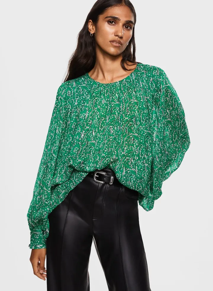 Floral Print Ruffle Top