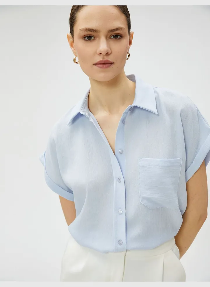Short Sleeve Shirt Pocket Detail