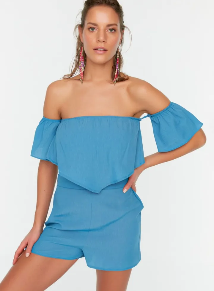 Bardot Knitted Top & Shorts Set