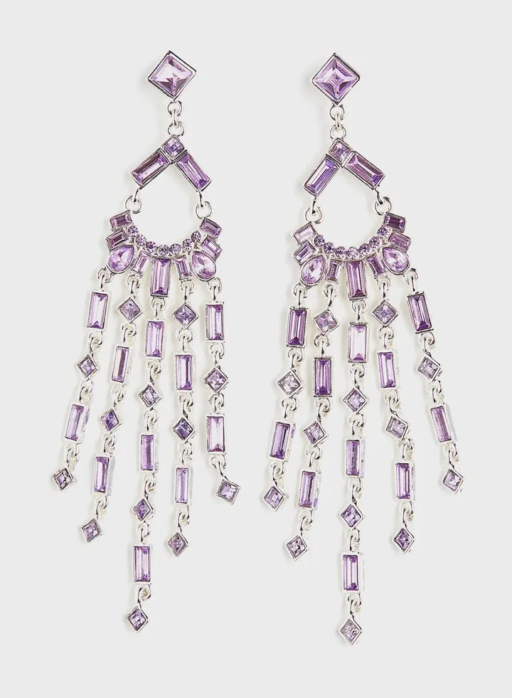 Long Rhinestone Earrings