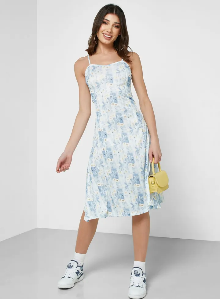 Strappy Printed Dress