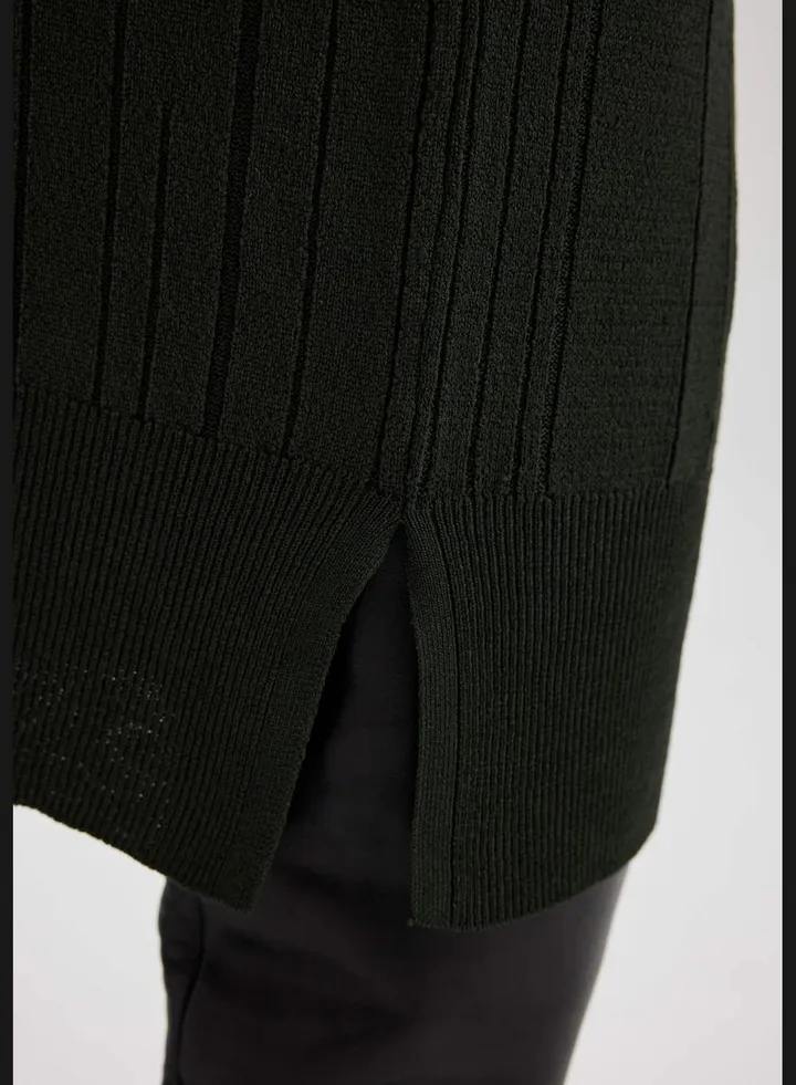 Woman Tricot Long Sleeve Trico Dress