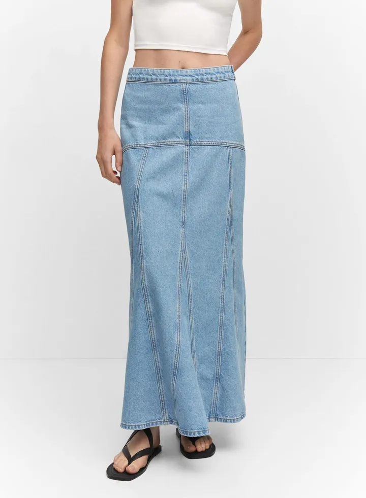 High Waist Denim Skirt