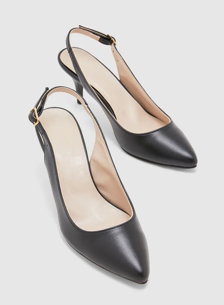 Ankle Strap Pump - Black
