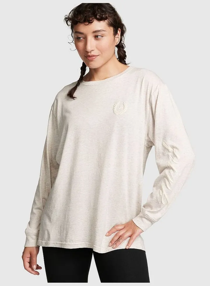 Oversized Long-Sleeve Campus Tee