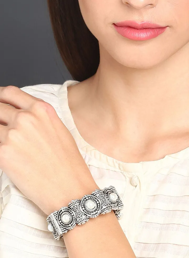Silver-Plated Kada Bracelet
