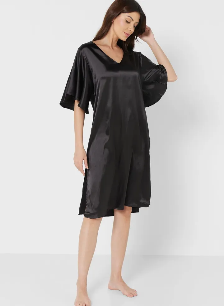 Ruffle Sleeve Night Shirt