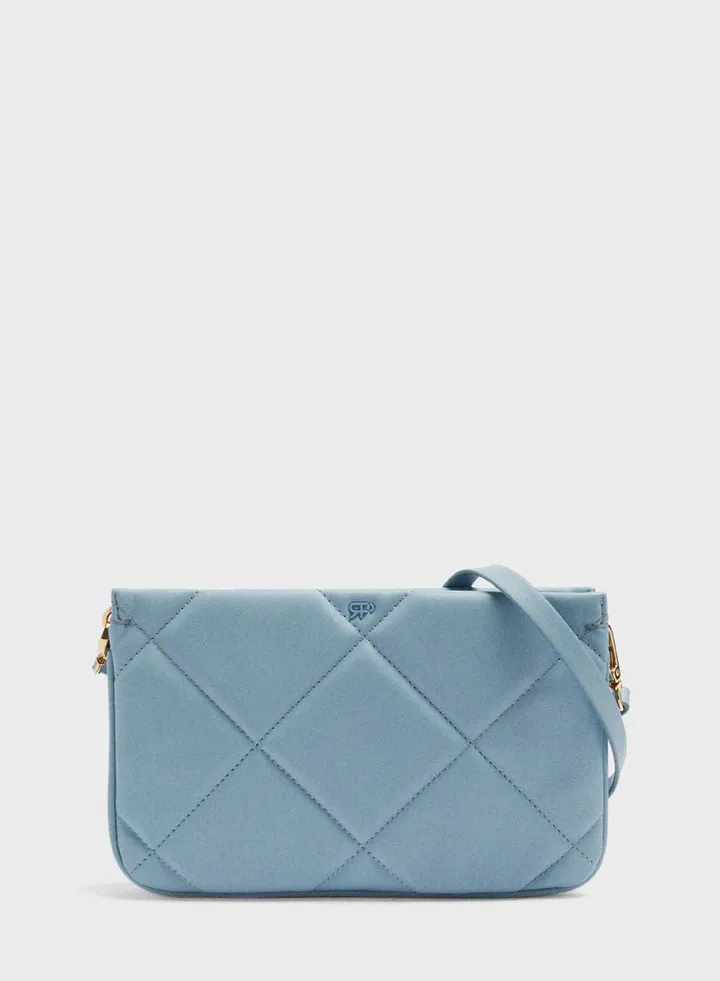 Quilted Top Zip Crossbody Bag