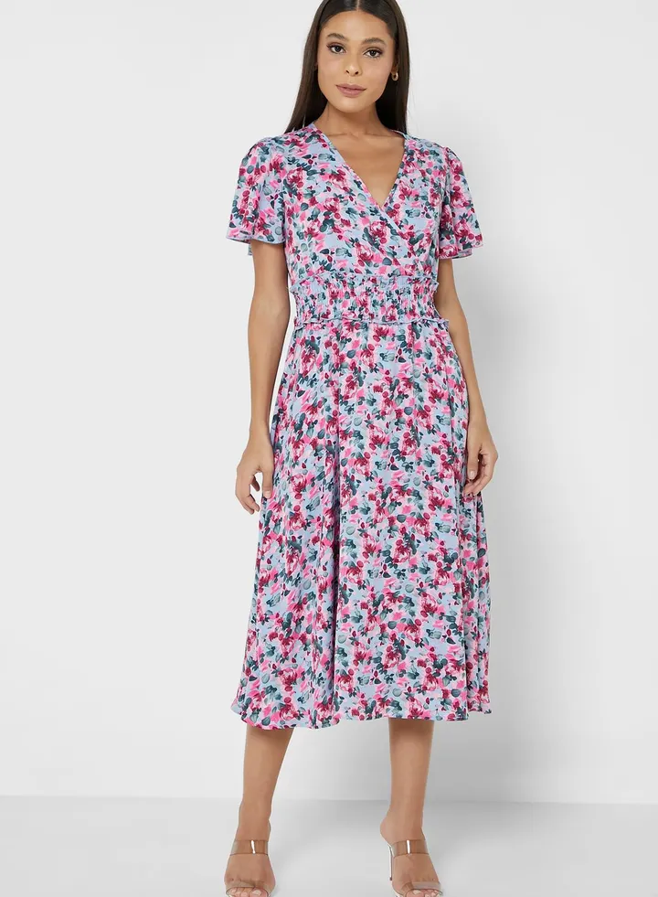 Printed Midi Dress