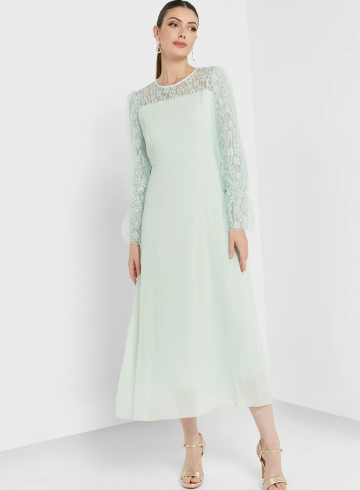 Lace Sleeve Dress