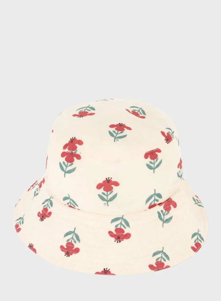 Kids Floral Gauze Floppy Sun Hat