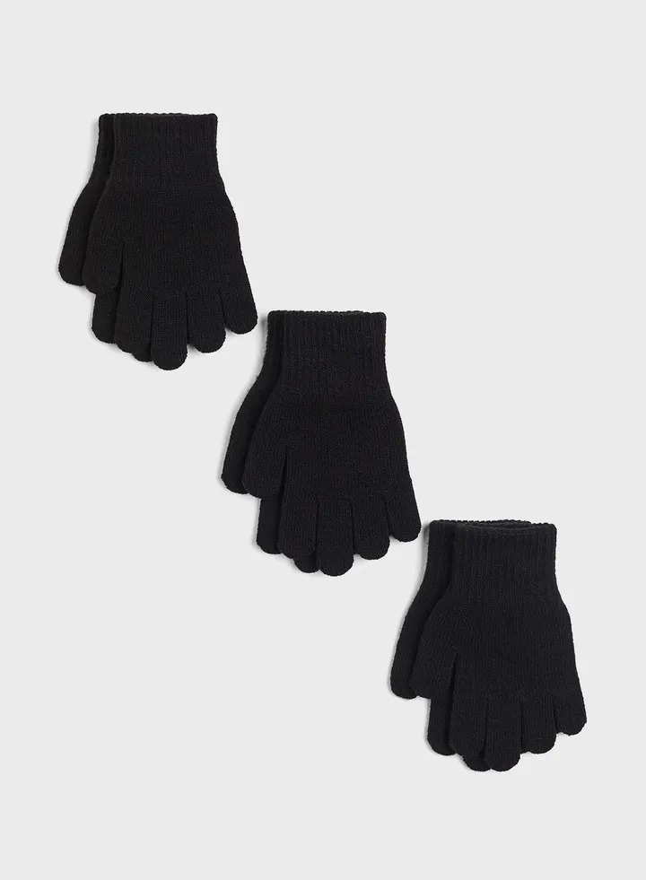 Kids 3 Pack Assorted Gloves