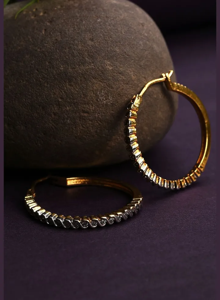 Gold Plated Designer Hoop Earring