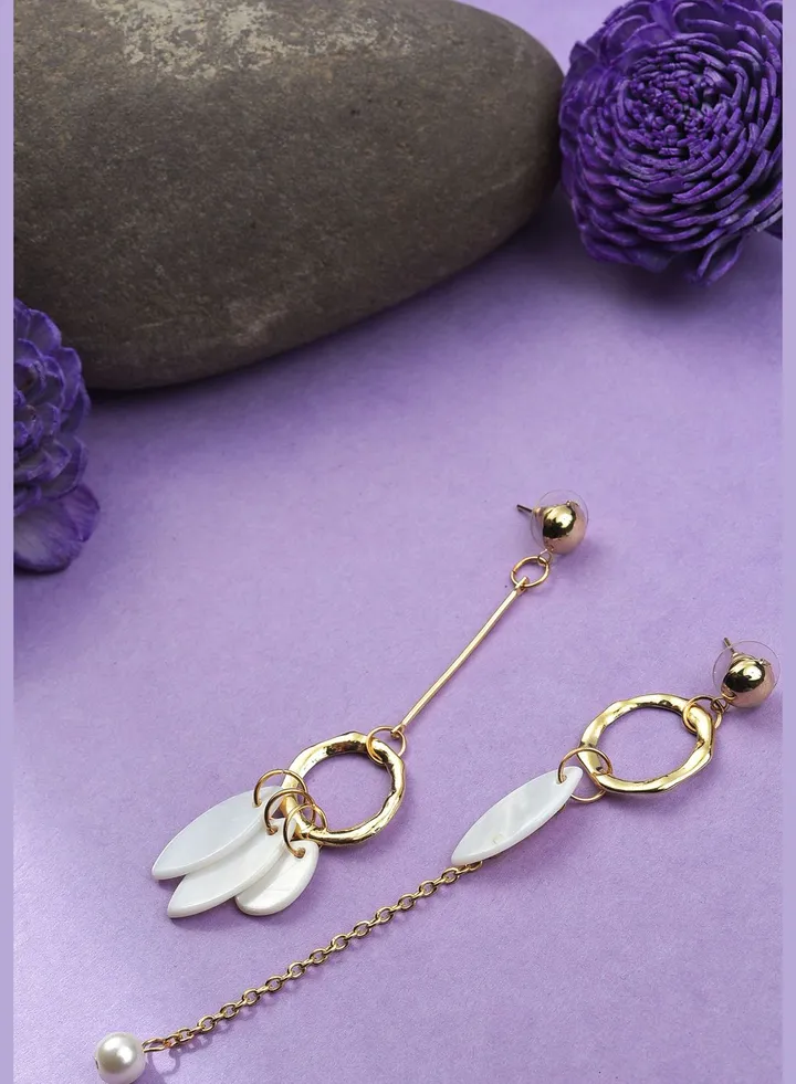 Gold Plated Pearl Beaded Drop Earring