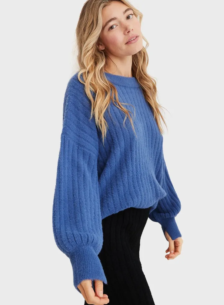 Crew Neck Knitted Sweater