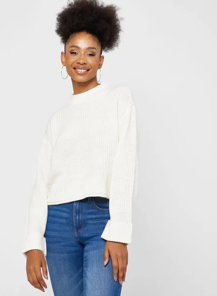 Crew Neck Knitted Sweater