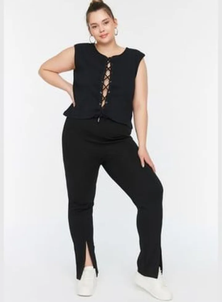 Black Knitted Pants