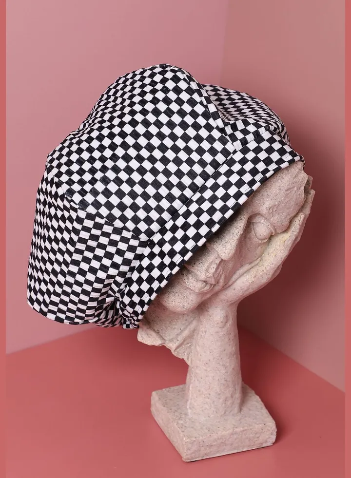 Checkered Beret Cap