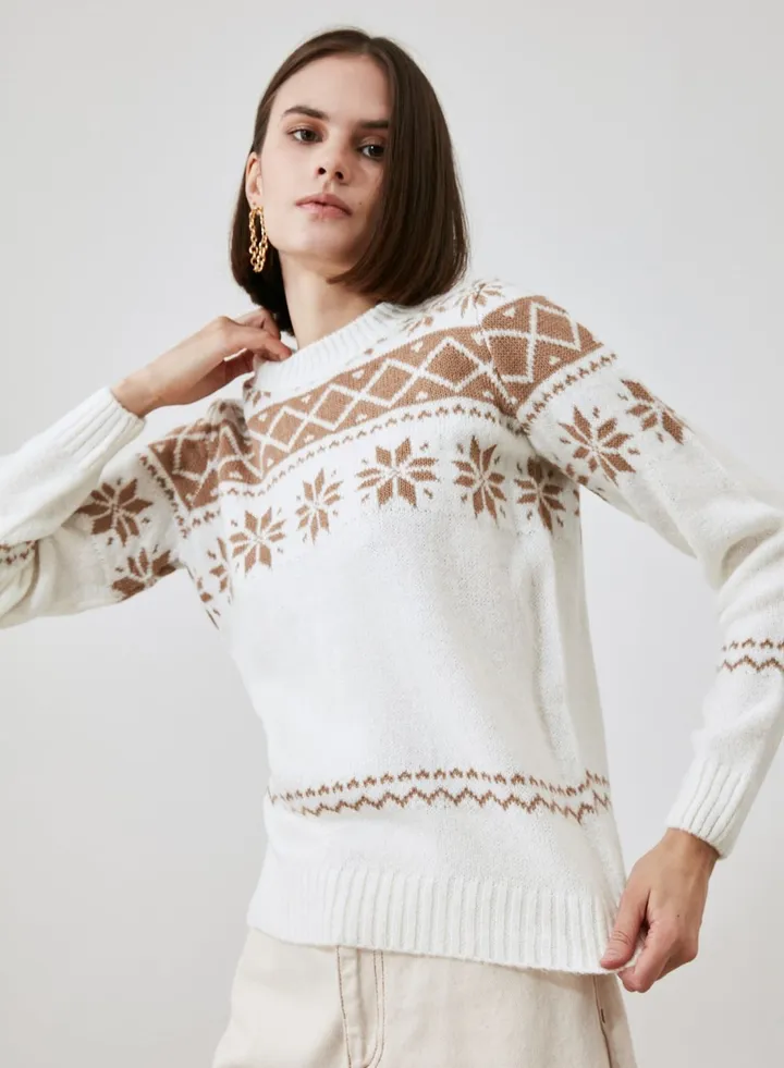 Jacquard Knitted Sweater