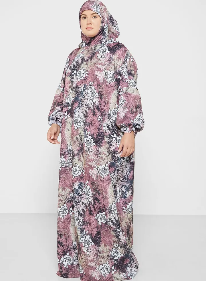 Floral Print Prayer Dress