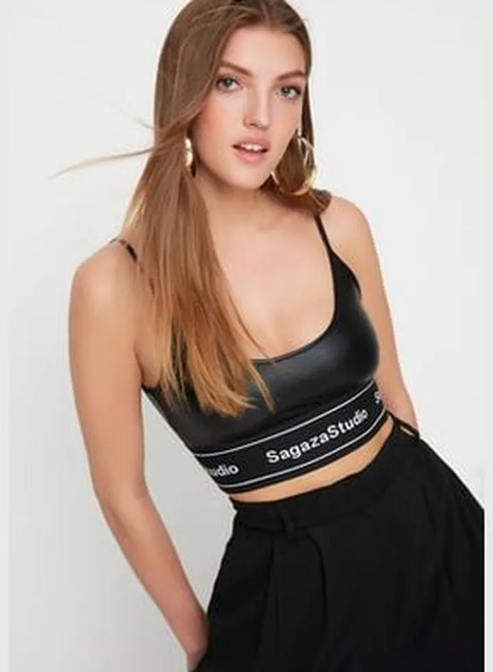 Black Detailed Bustier