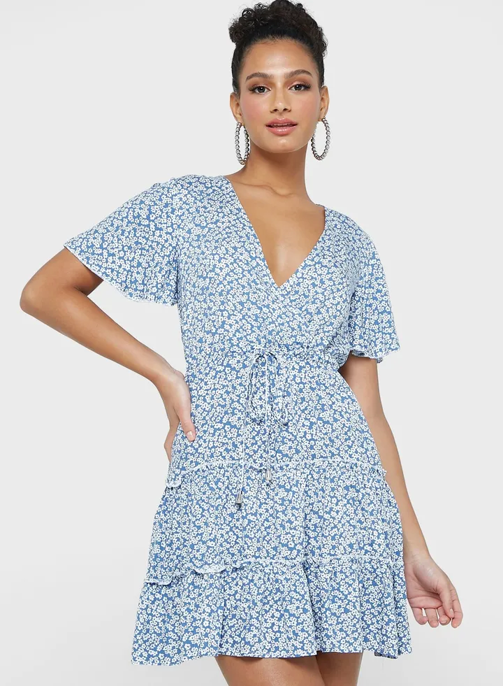 Printed Tiered Dress