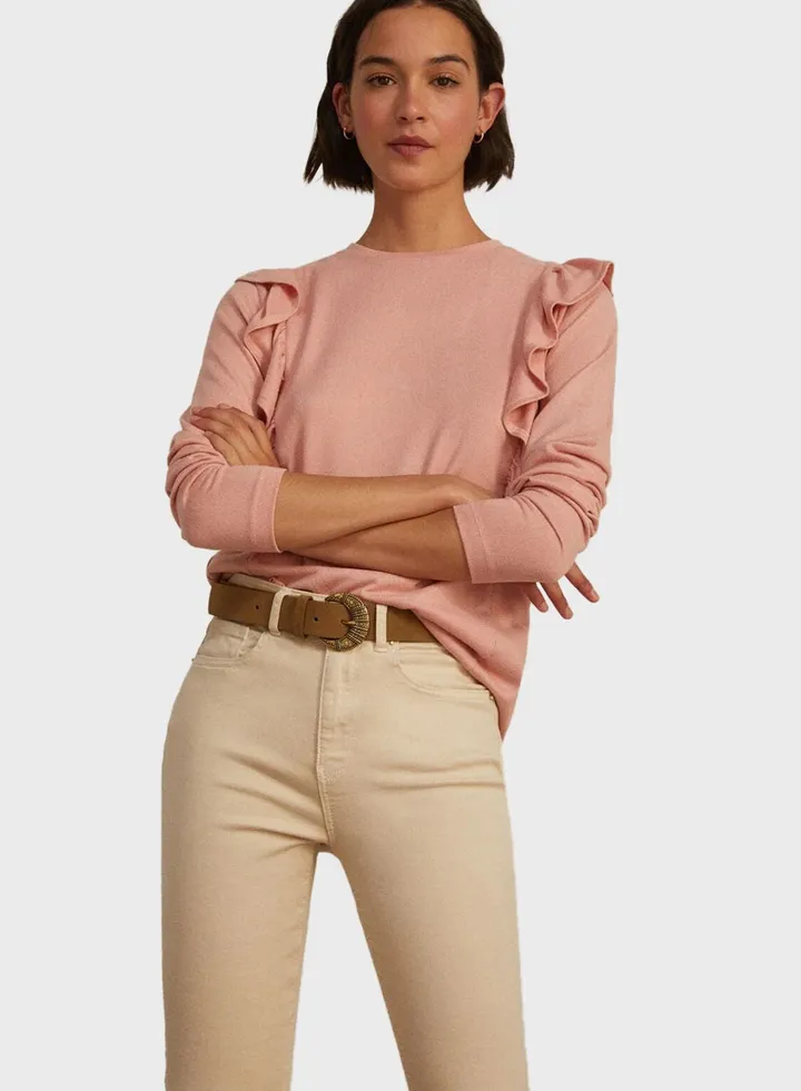 Ruffle Shoulder Shirt