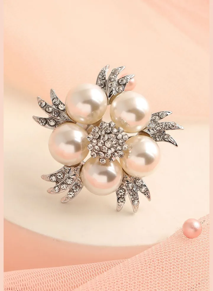 Silver Plated Party Designer Stone Ring For Women