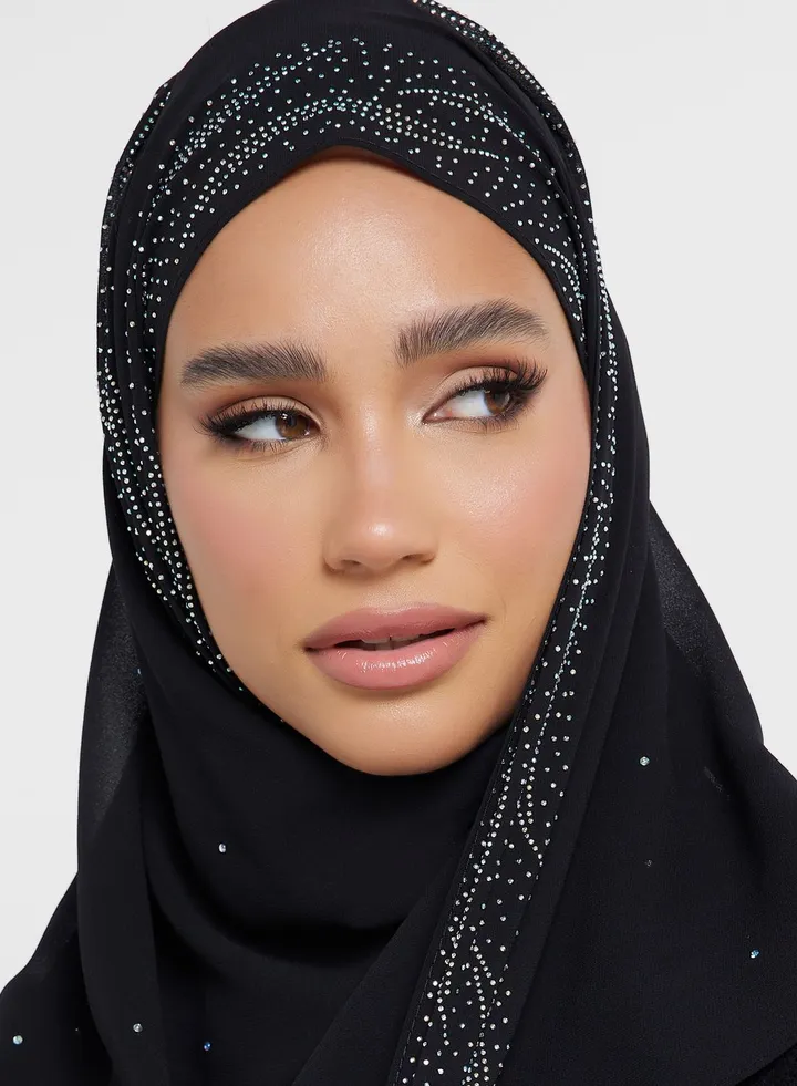 Sequin Edge Long Hijab Scarf