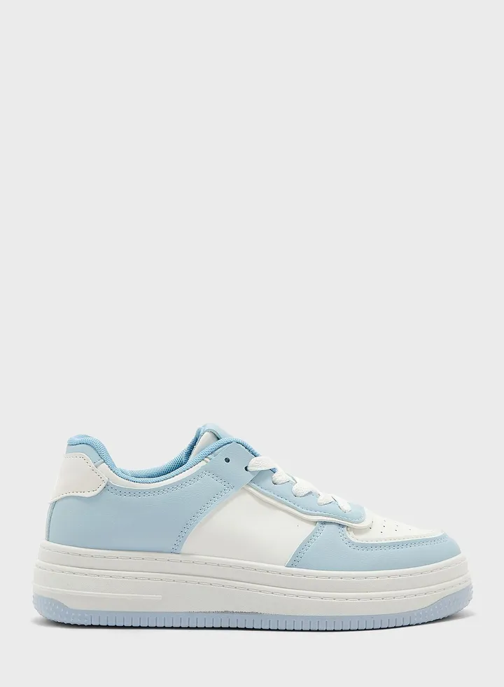 Platform Sneakers In Blue