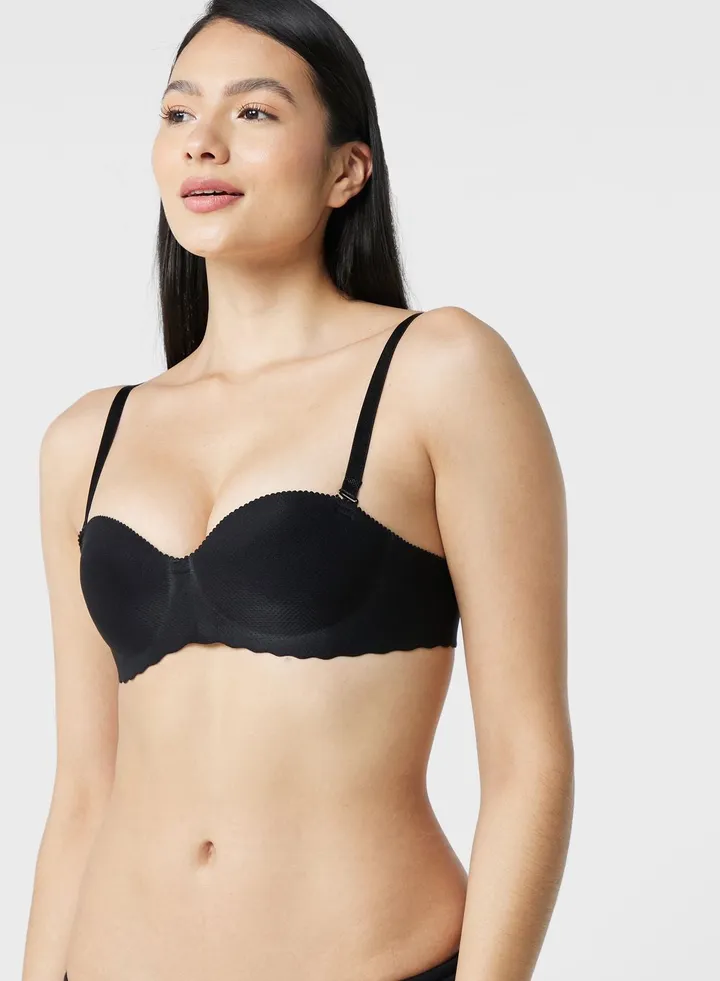 Scallop Hem Seamless Bra