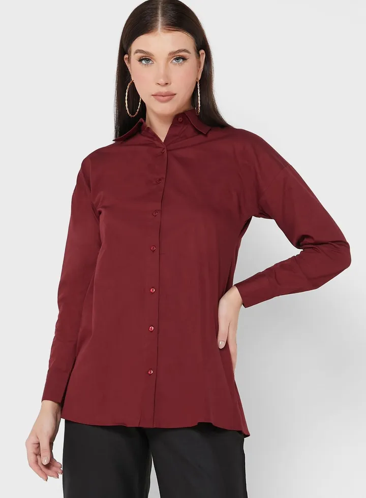 Oversized Solid Shirt