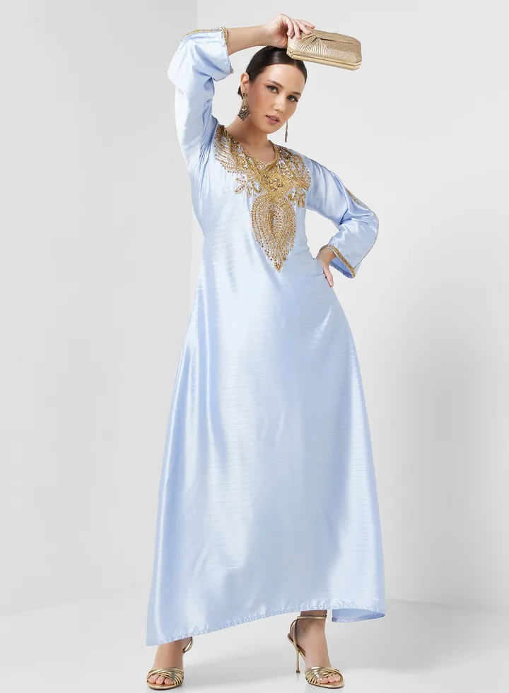 Embellished Side Slit Jalabiya