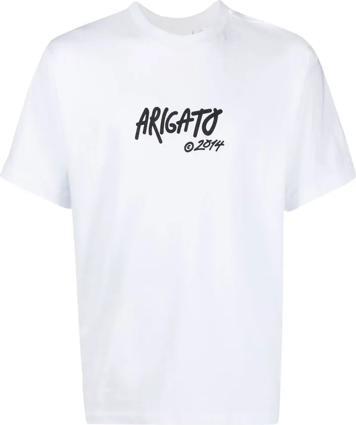 White Logo Print T-Shirt