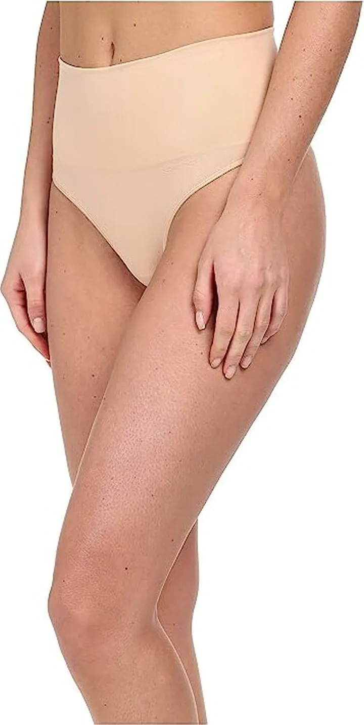 Spanx SPANX Shapewear for Women Everyday Shaping Tummy Control Panties Thong (Soft Nude) Women's Underwear