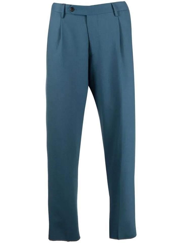 Tapered-Leg Tailored Trousers