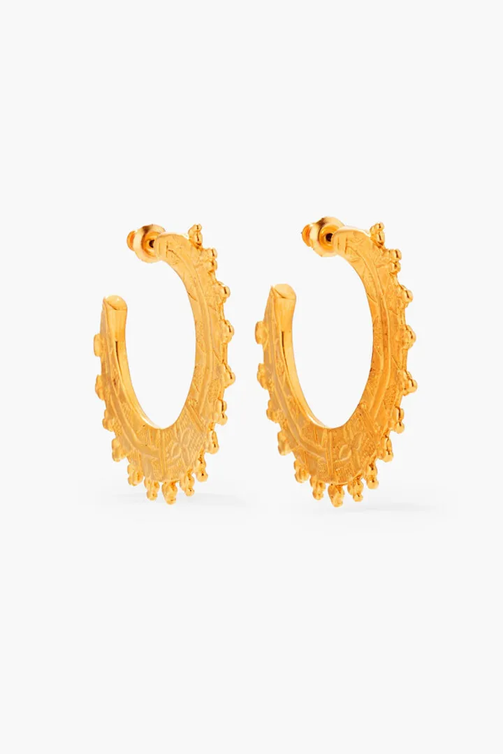 24-Karat Gold-Plated Hoop Earrings