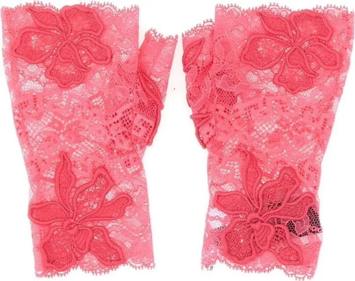 Versace Lace-Embroidered Sheer Gloves