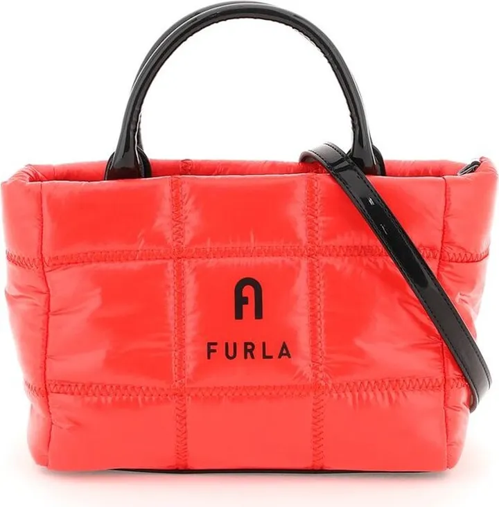 Furla Logo Printed Padded Mini Tote Bag