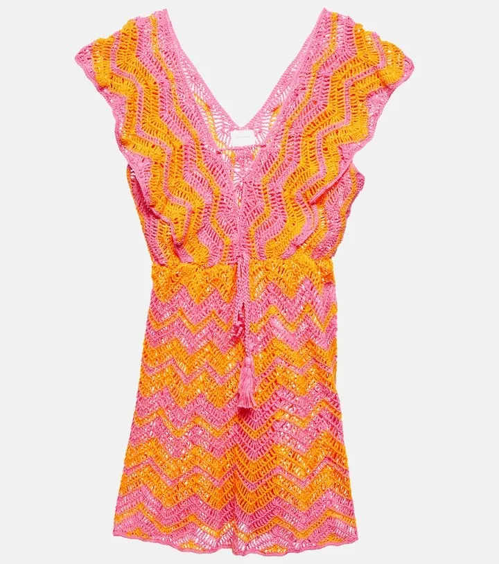 Melissa crocheted cotton minidress