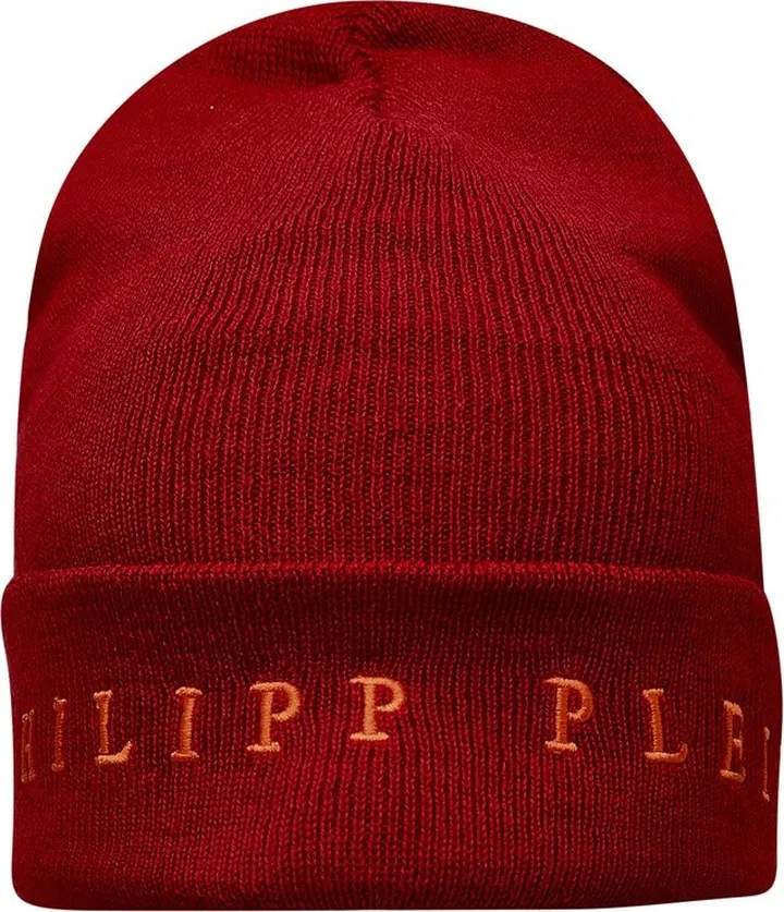 Philipp Plein Logo Embroidered Knitted Beanie