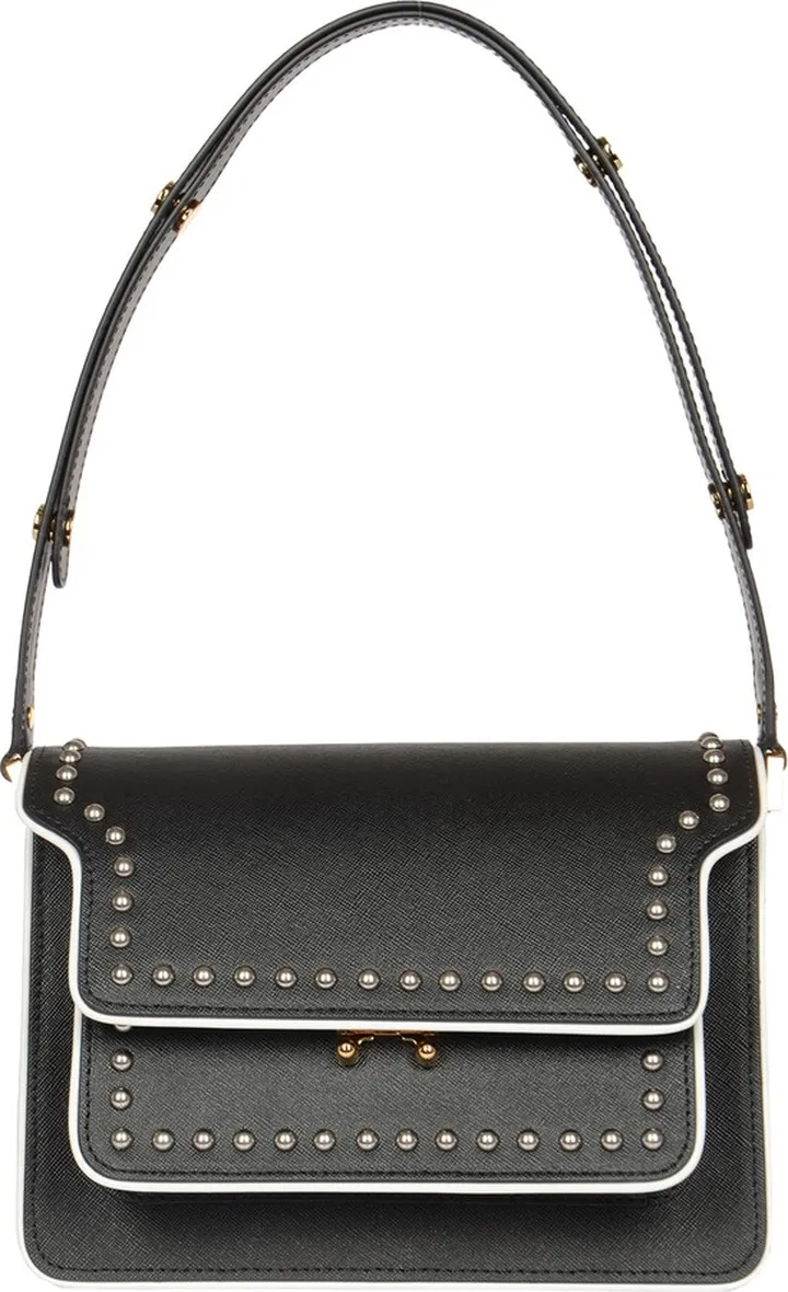 Flap Studded Shoulder Bag