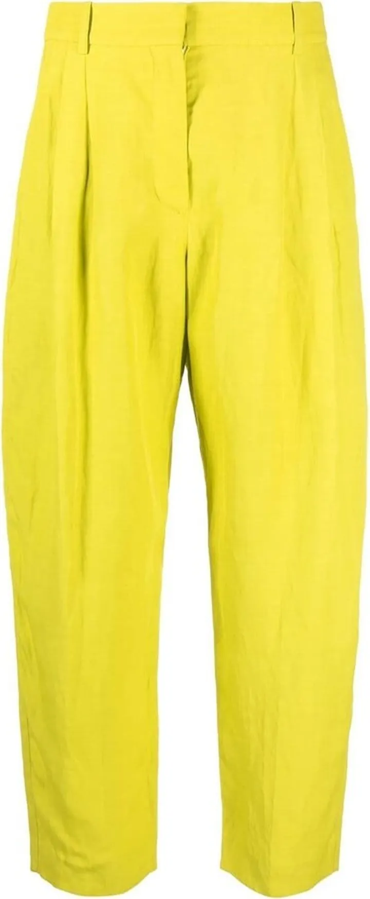 Straight-Leg Cropped Trousers