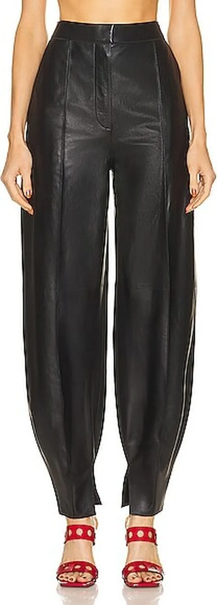 Loewe Balloon Leather Trouser in Black